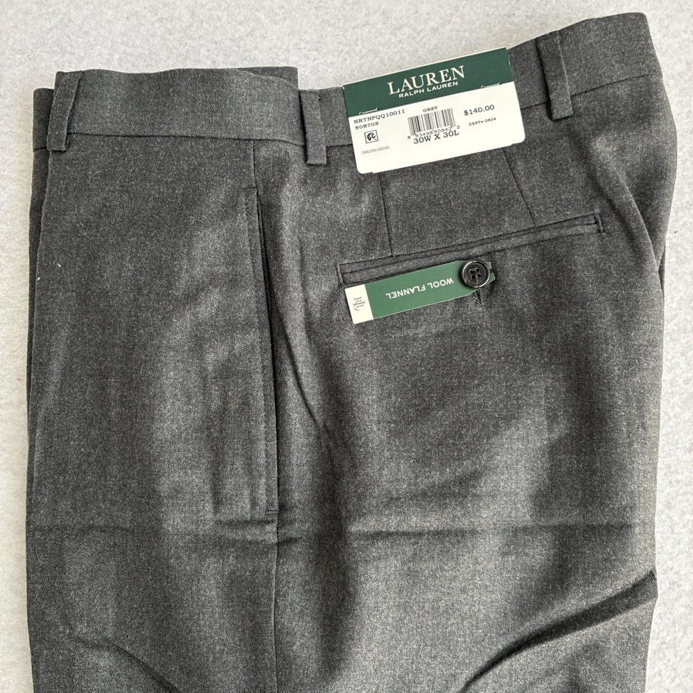 Lauren Ralph Lauren Classic Ultraflex Norton Dress Pants Mens 30x30 Grey Office